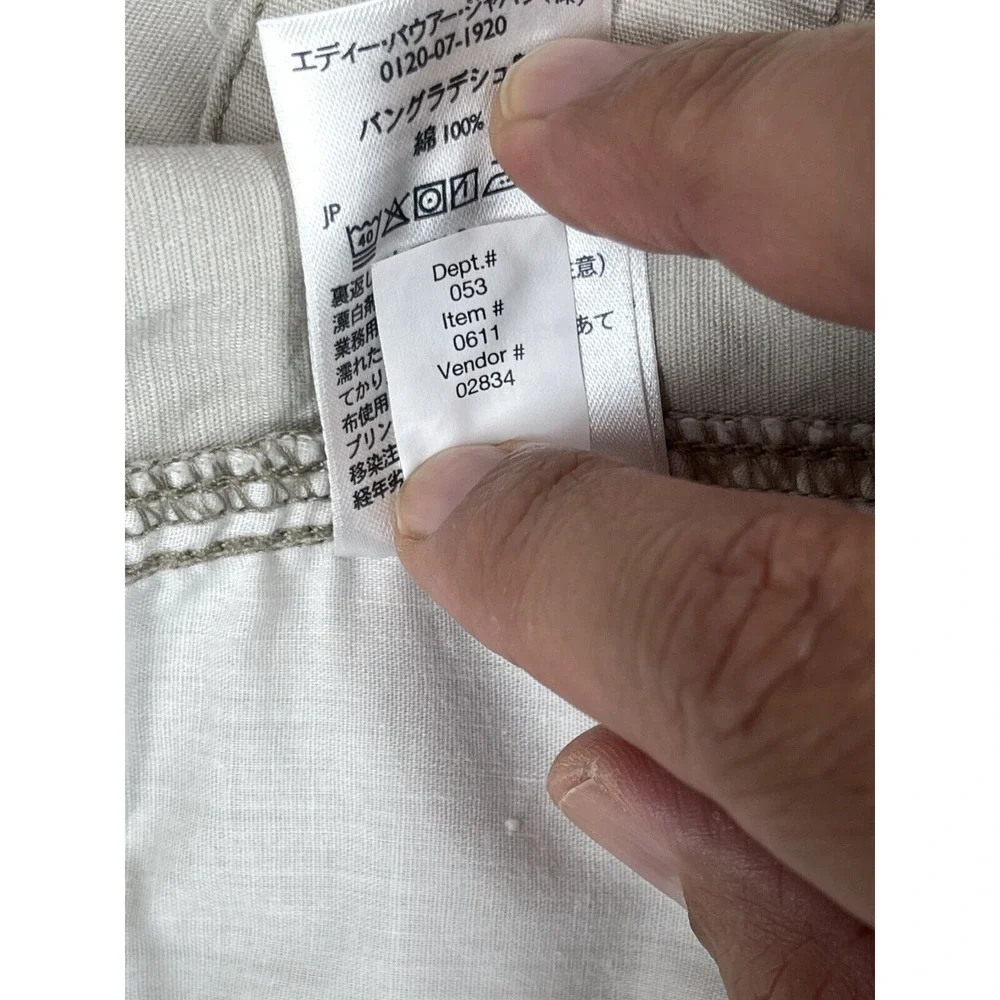 Eddie Bauer Cargo Shorts Mens 36 Stone Gray